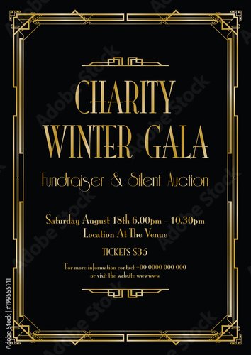 charity winter gala background