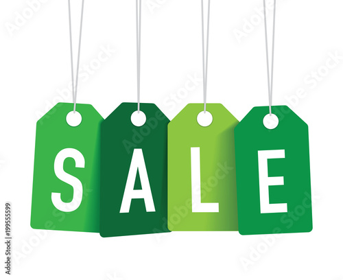 green sale tags