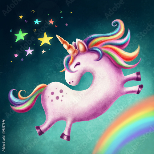 Fototapeta Cute unicorn