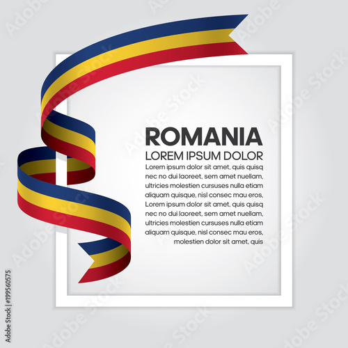 Canvas Print Romania flag background