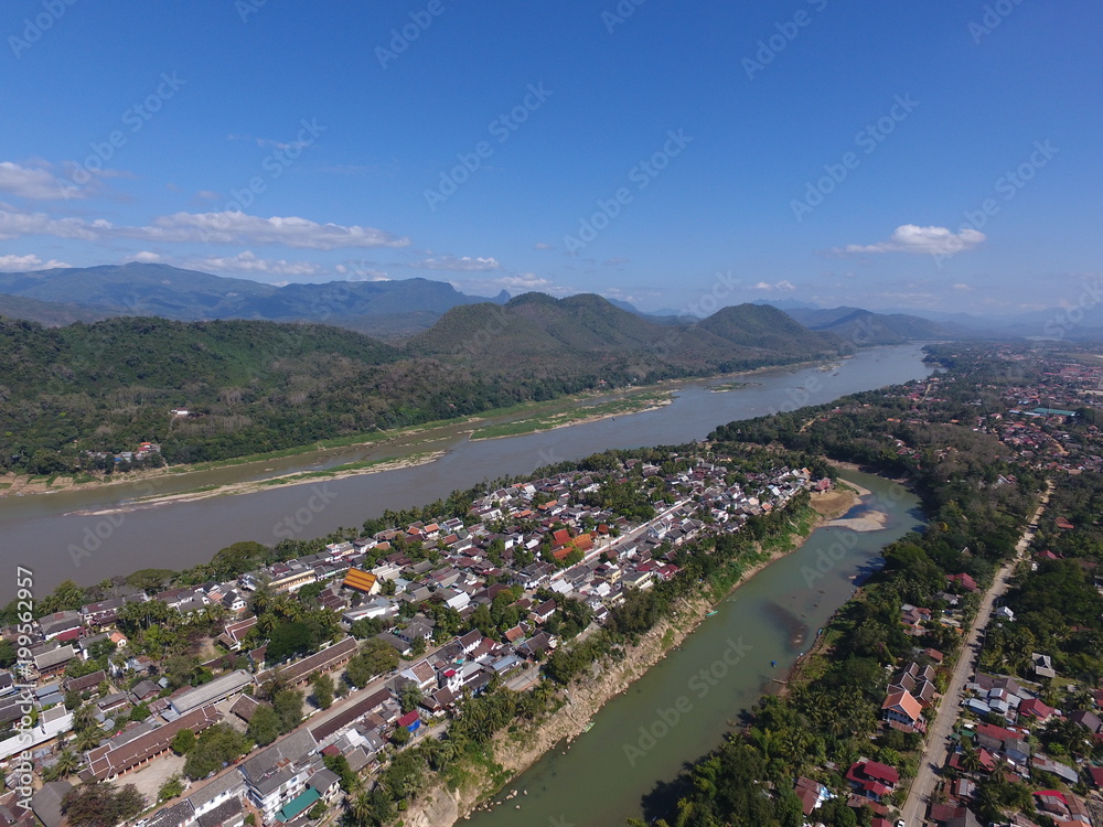 World Heritage : Luang Phabang, Laos : Drone View