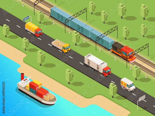 Isometric Logistic Transportation Concept