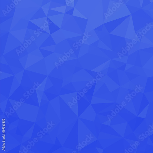 Blue Polygonal Background. Triangular Pattern. Low Poly Texture. Abstract Mosaic Modern Design. Origami Style