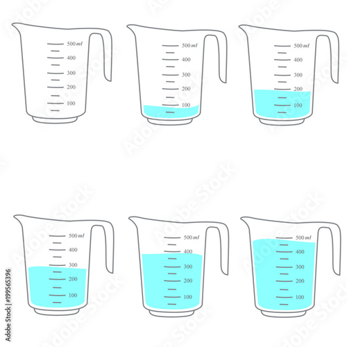 Measuring cups . Vector photo