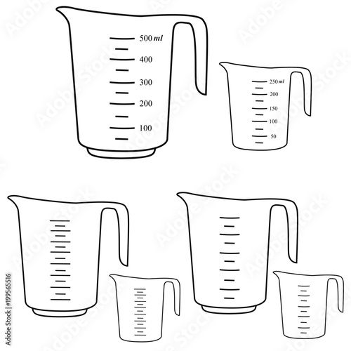 Measuring cups . Vector