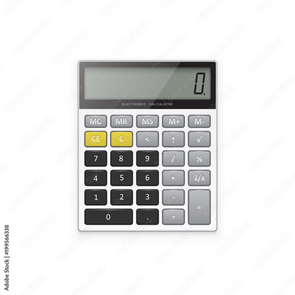 Electronic calculator. Vector illustration