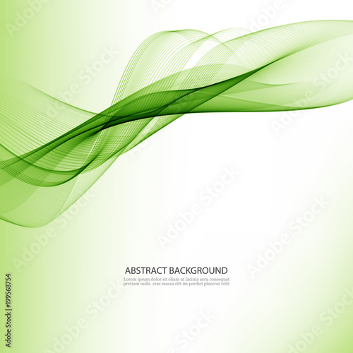 Abstract green wavy . Colorful vector green wave background. For brochure, website design.