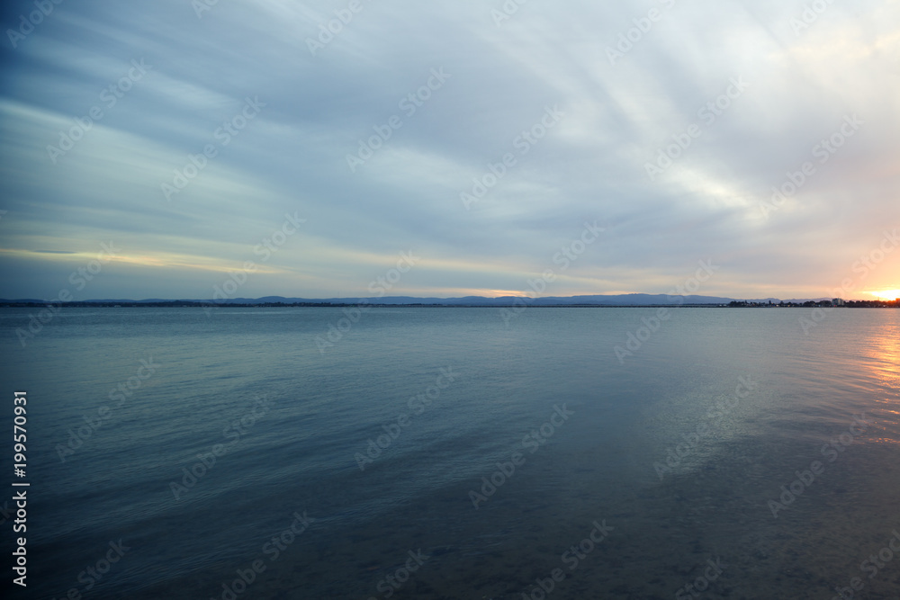 The sea in the evening The sea in the evening