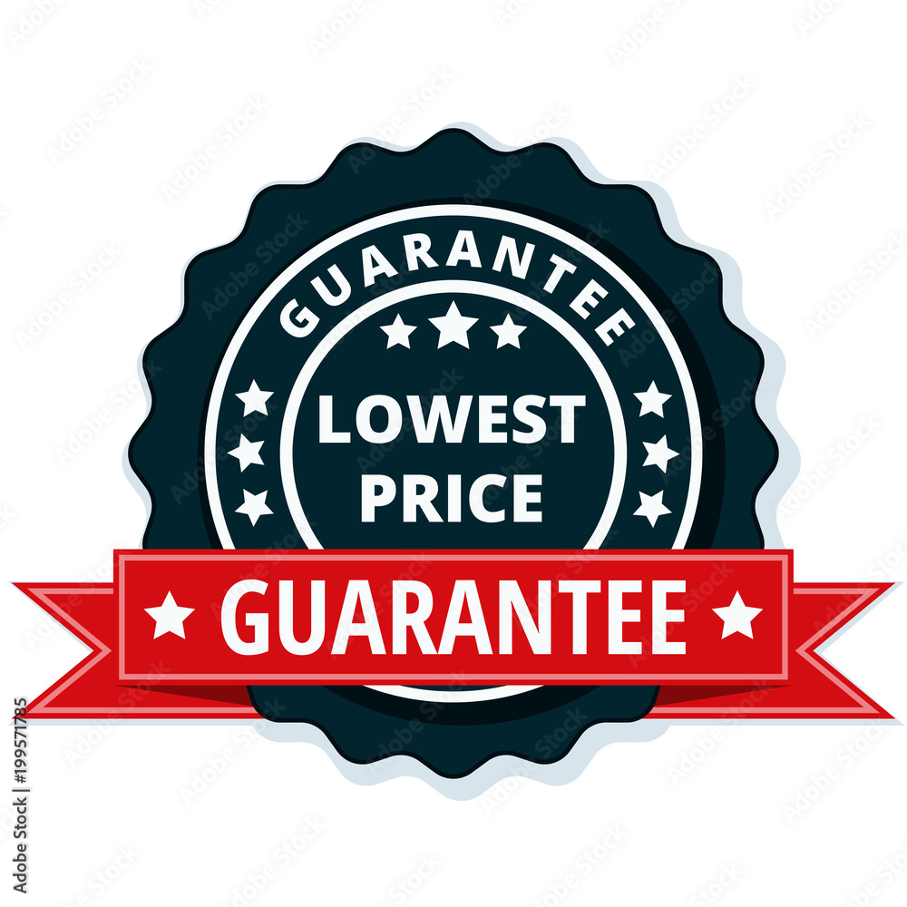 Lower Price Guarantee label illustration Lower Price Guarantee label illustration