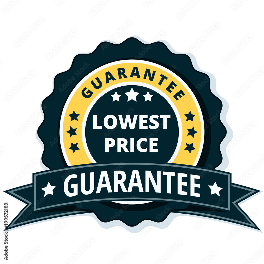 Lower Price Guarantee label illustration Lower Price Guarantee label illustration