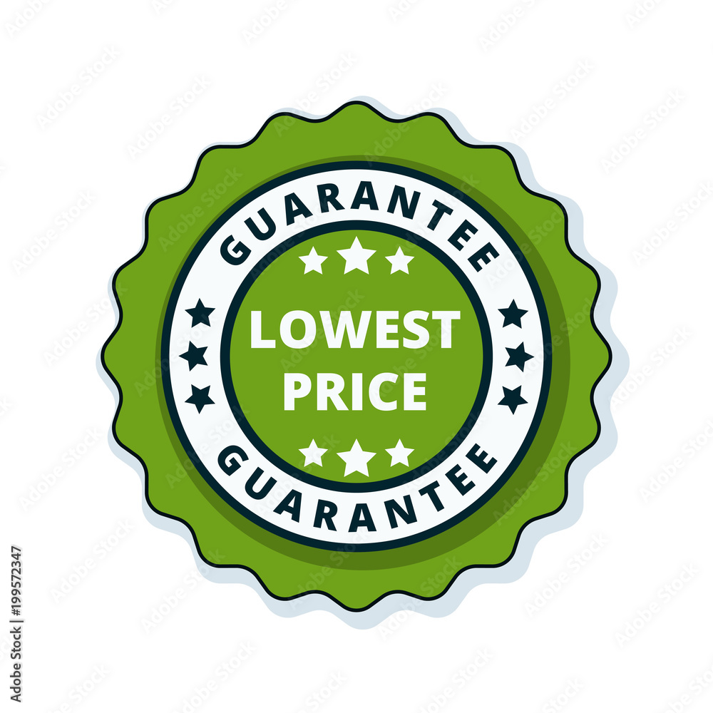 Lower Price Guarantee label illustration Lower Price Guarantee label illustration