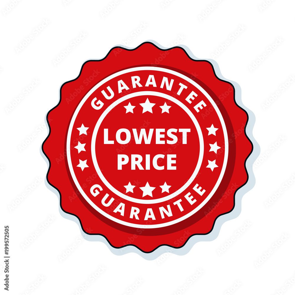 Lower Price Guarantee label illustration Lower Price Guarantee label illustration