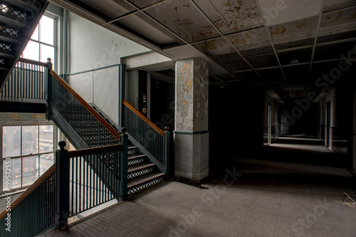 Derelict Stairwell - Abandoned Stambaugh Building - Youngstown, Ohio