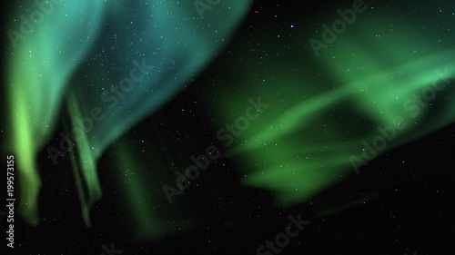 Polarlichter Aurora borealis mit Sternenhimmel