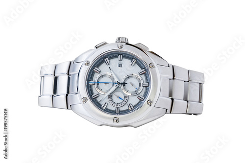 Luxury watch isolated on a white background with clipping path. For design. High quality watch.