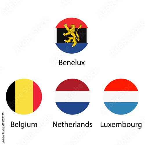 Benelux flags vector