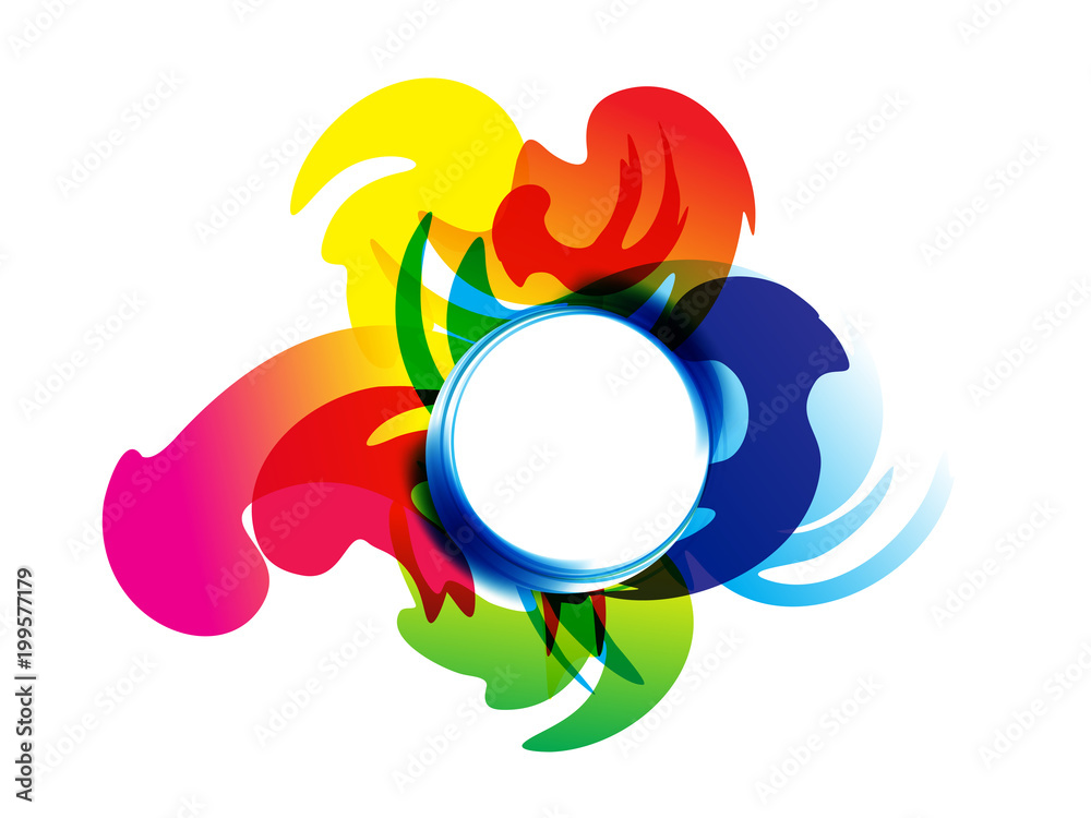 Fototapeta premium abstract artistic rainbow explode