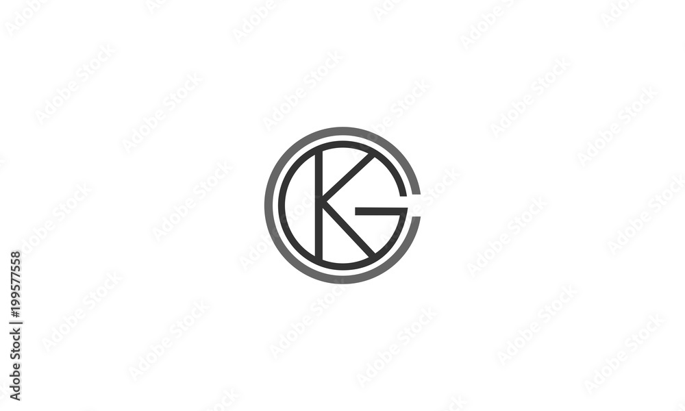 Creative modern letter GK or KG logo design vector, Alphabet letters Initials Monogram logo KG GK K G Creative modern letter GK or KG logo design vector, Alphabet letters Initials Monogram logo KG GK K G