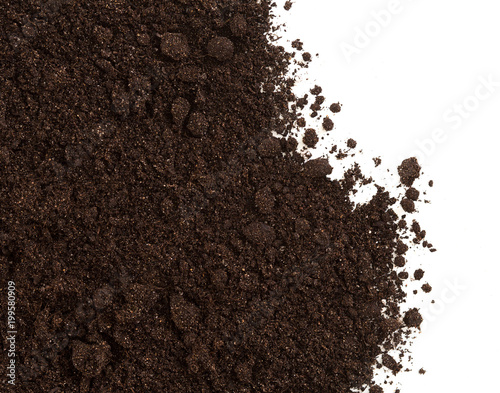 Soil or dirt crop isolated on white photo