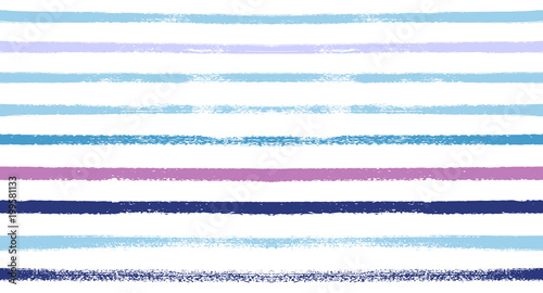 Sailor Stripes Seamless Vector Summer Pattern. Autumn Colors Blue, Turquoise, Pink, Purple, Grey, White Stripes. Hipster Vintage Retro Textile Design. Creative Horizontal Banner. Watercolor Prints