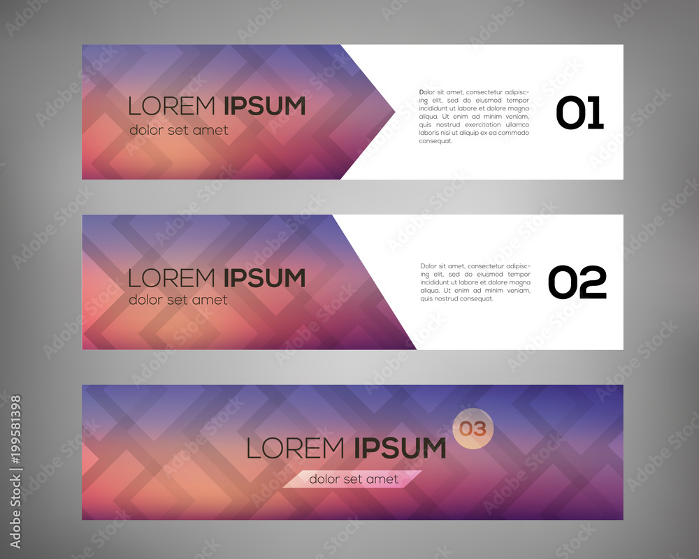 Simple geometric banners 01 Simple geometric banners 01