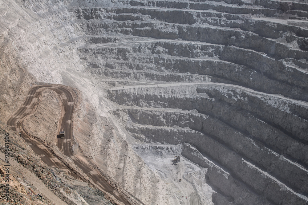 Chuquicamata, world's biggest open pit copper mine, Calama, Chile Stock
