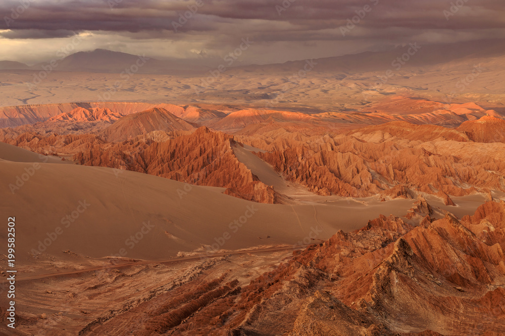 Naklejka premium Valley of Death or Mars Valley in Atacama Desert Chile