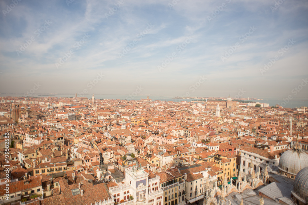 Venice. Aerial view of the Venice with Piazza San Marco