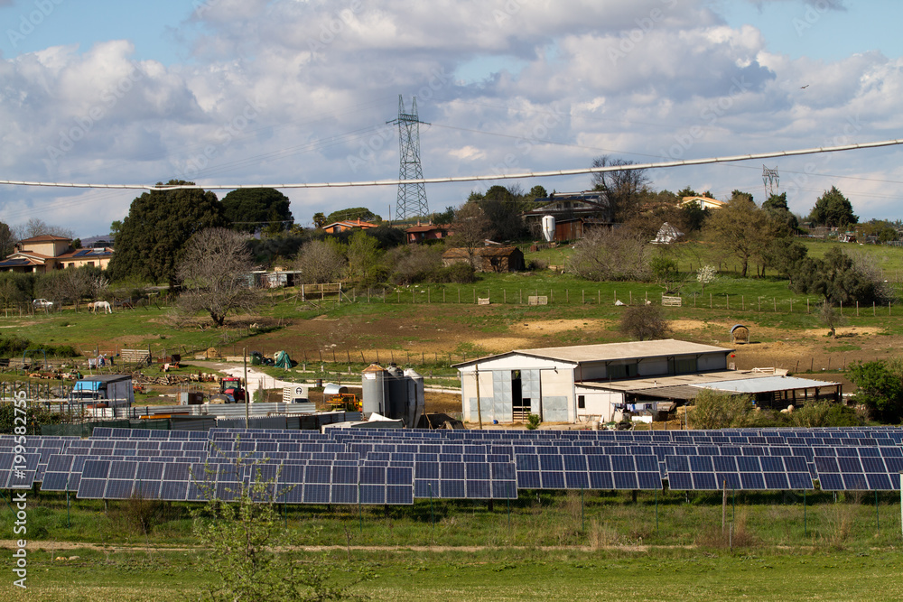 photovoltaic plant in a countryside near rome photovoltaic plant in a countryside near rome