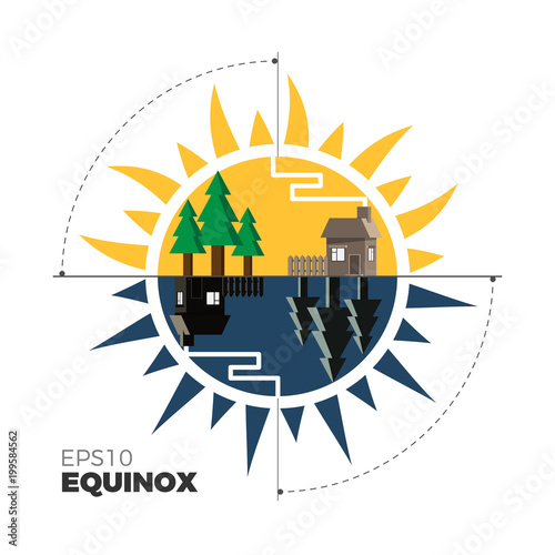 Spring equinox illustration