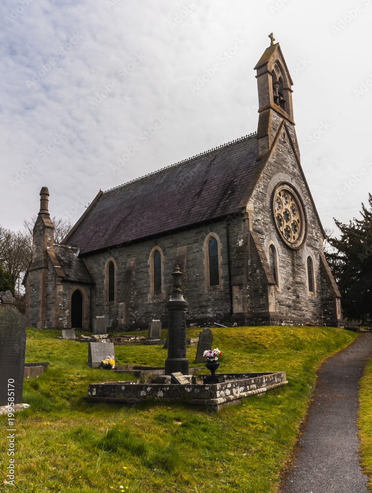 ST Llawddog Church, Cenarth, Wales, UK