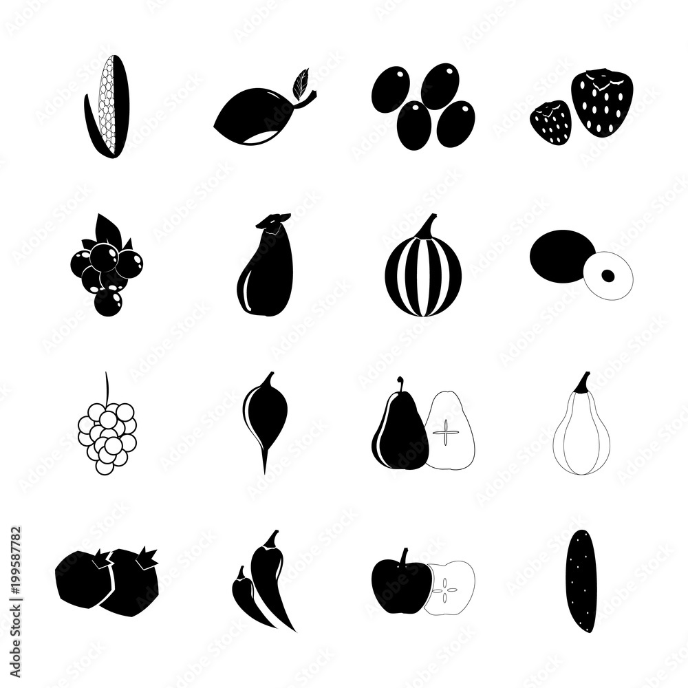 Fruits And Vegetables with palm nut, maize and robber crab