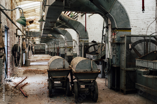 Vintage Steel Carts / Coffins - Abandoned Indiana Army Ammunition Plant - Indiana photo