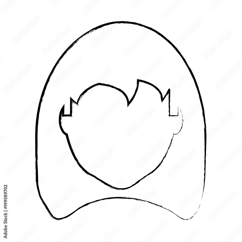 sketch of avatar woman head icon over white background, vector illustration sketch of avatar woman head icon over white background, vector illustration