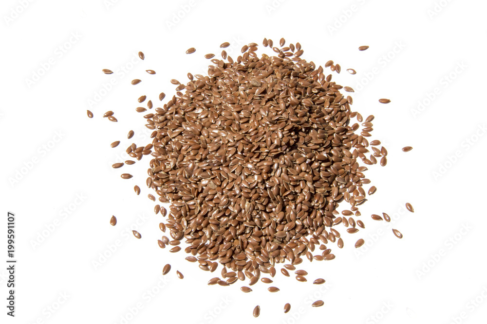 pile, heap of linseeds isolated on white background pile, heap of linseeds isolated on white background