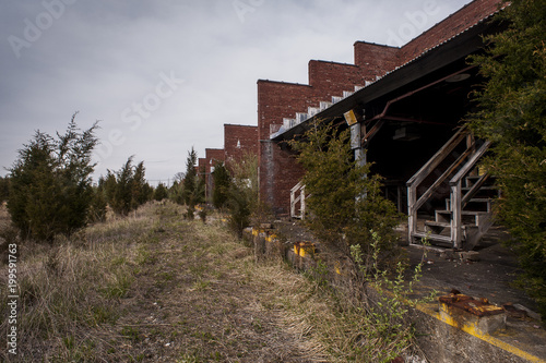 Derelict Brick Solvent Recovery Buildings - Abandoned Indiana Army Ammunition Plant - Indiana photo