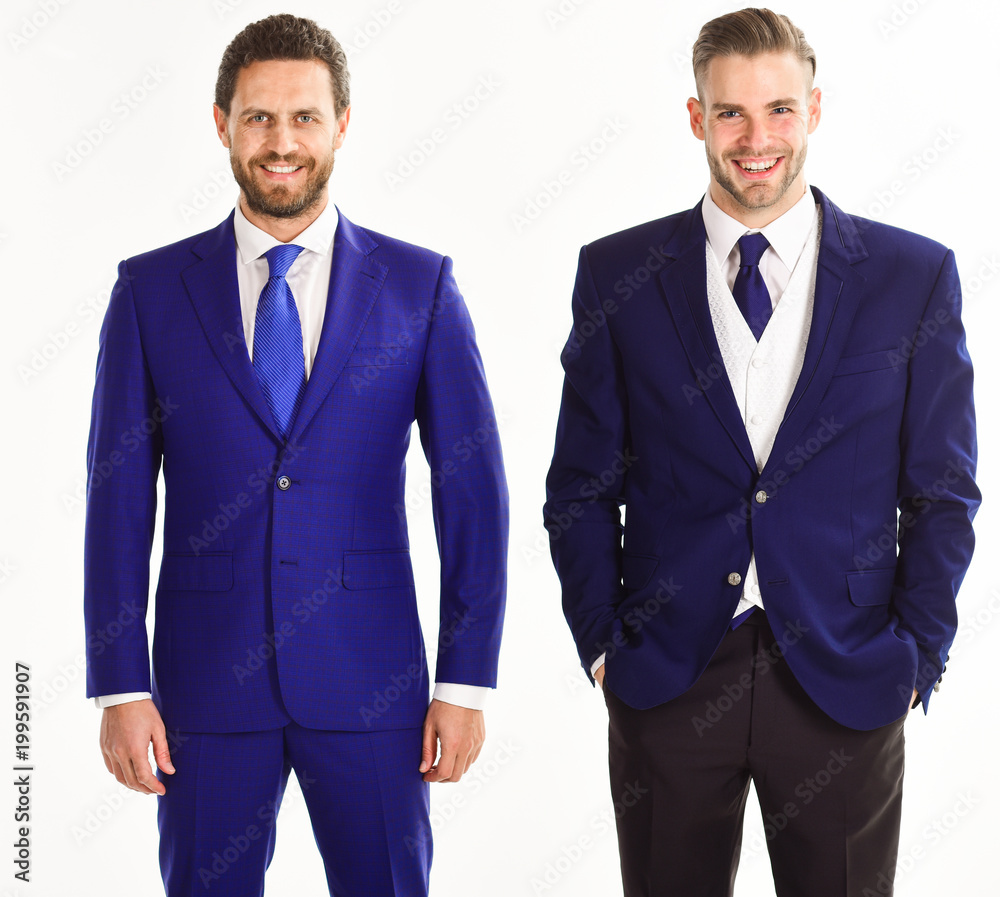 Business partners or boss and employe in suits Business partners or boss and employe in suits