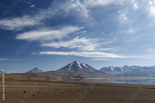 Miscanti lagoon  Atacama desert  Chile