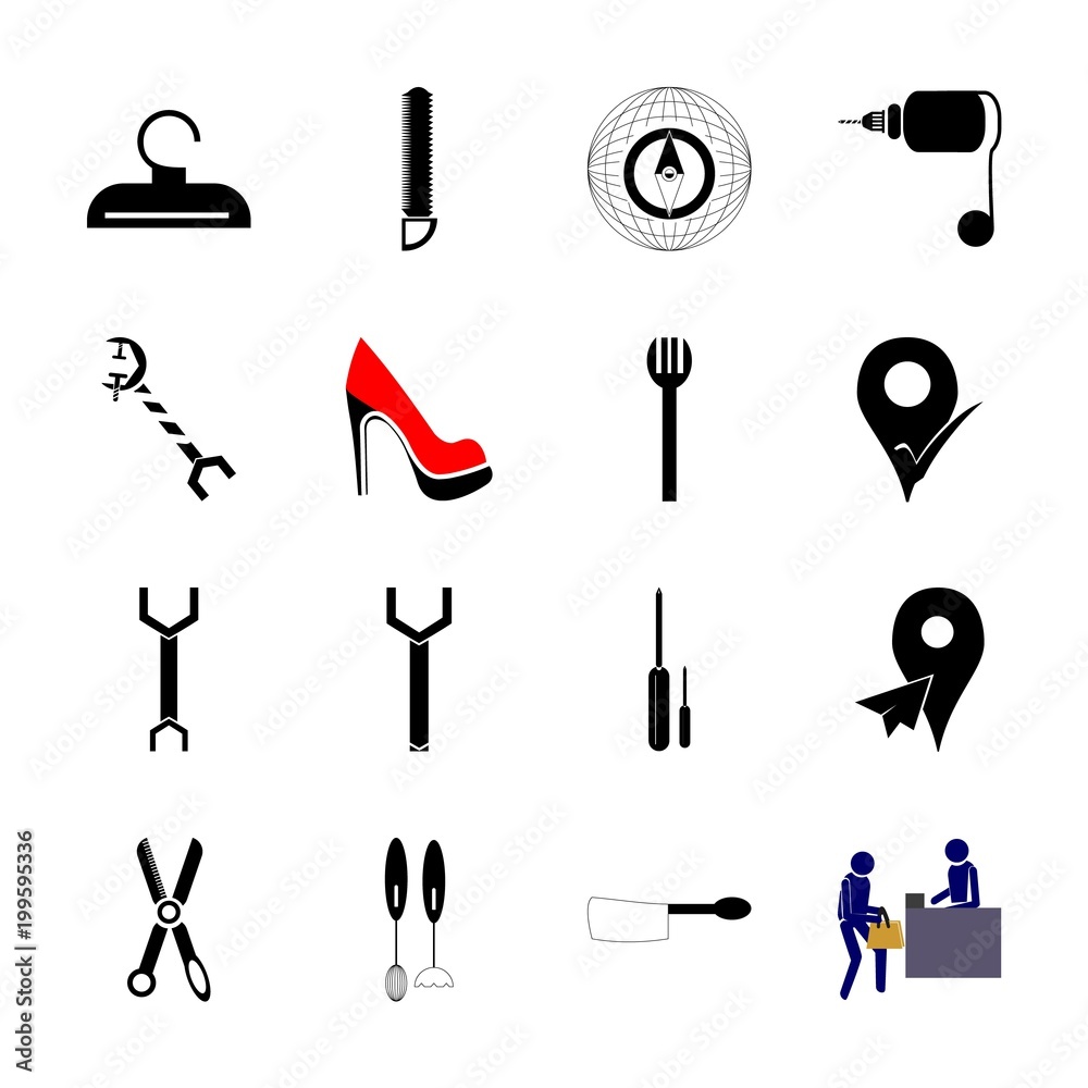 Instruments And Tools with box, screwdriver and simplicity