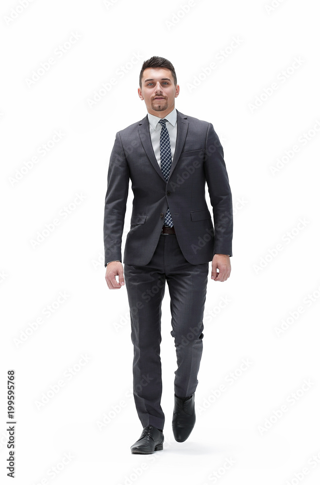bottom view.Executive businessman goes forward bottom view.Executive businessman goes forward