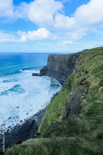 Bright Clear Blue Sky at the Cliffs of Moher, Ireland