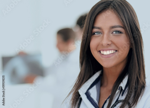 closeup.successful woman doctor