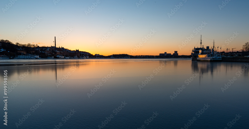 Stockholm sunset calm