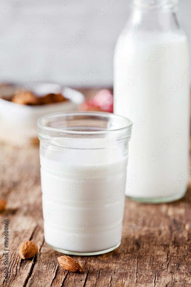 Small Glass Of Almond Milk Small Glass Of Almond Milk