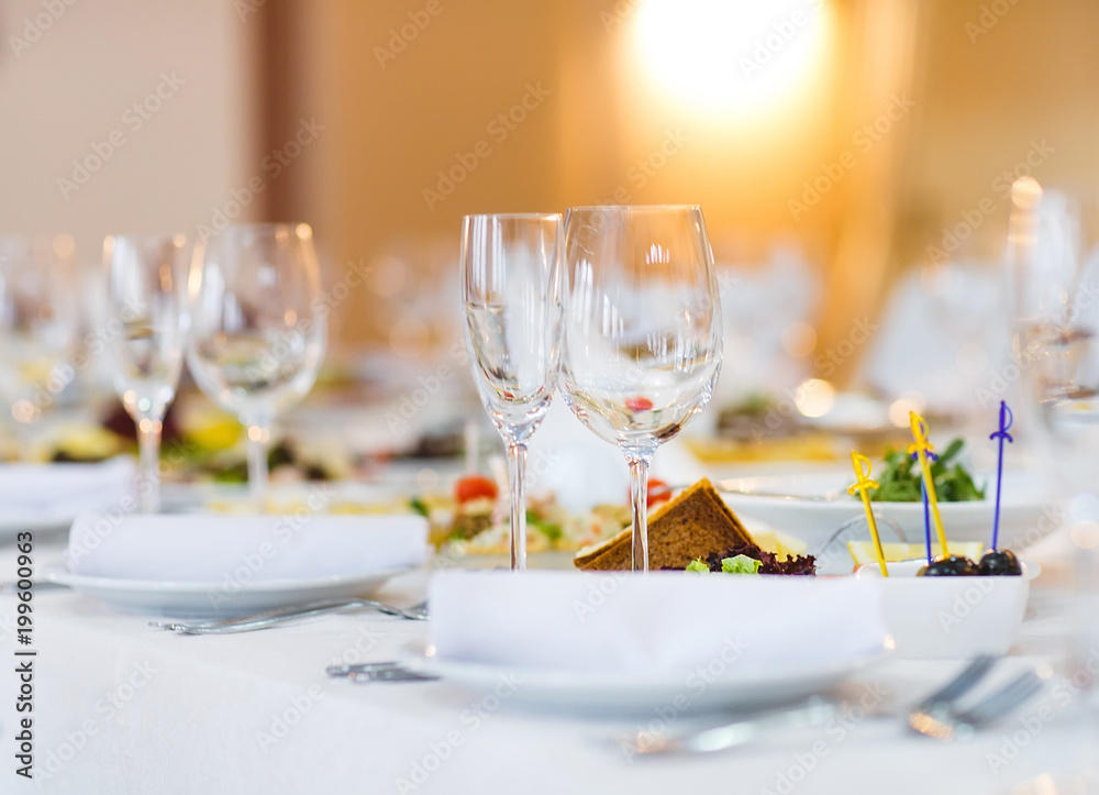 beautifully served table in a restaurant