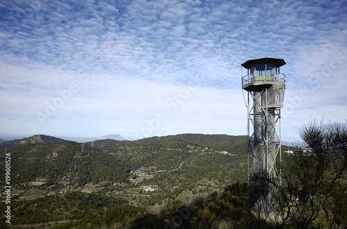 Watchtower in a forest near to Barcelone photo