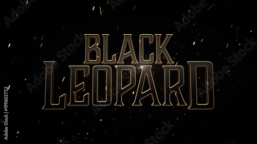 3D Black and Gold Sparks Title