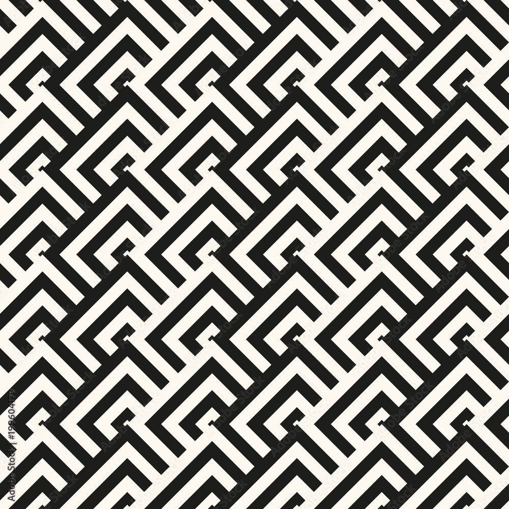 Modern seamless background. Vector monochrome geometrical texture.