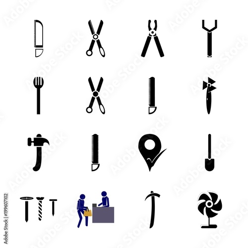 Instruments And Tools with toolbox, capentering and cutting tool