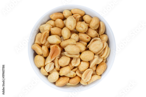 Erdnüsse Nüsse von oben isoliert freigestellt Freisteller
